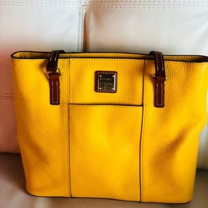 Dooney & Bourke Yellow Medium Tote Bag   w/wallet